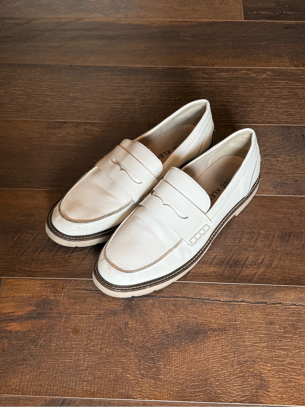Women’s White Penny Loafers - Classic Slip-On Dress Casual
